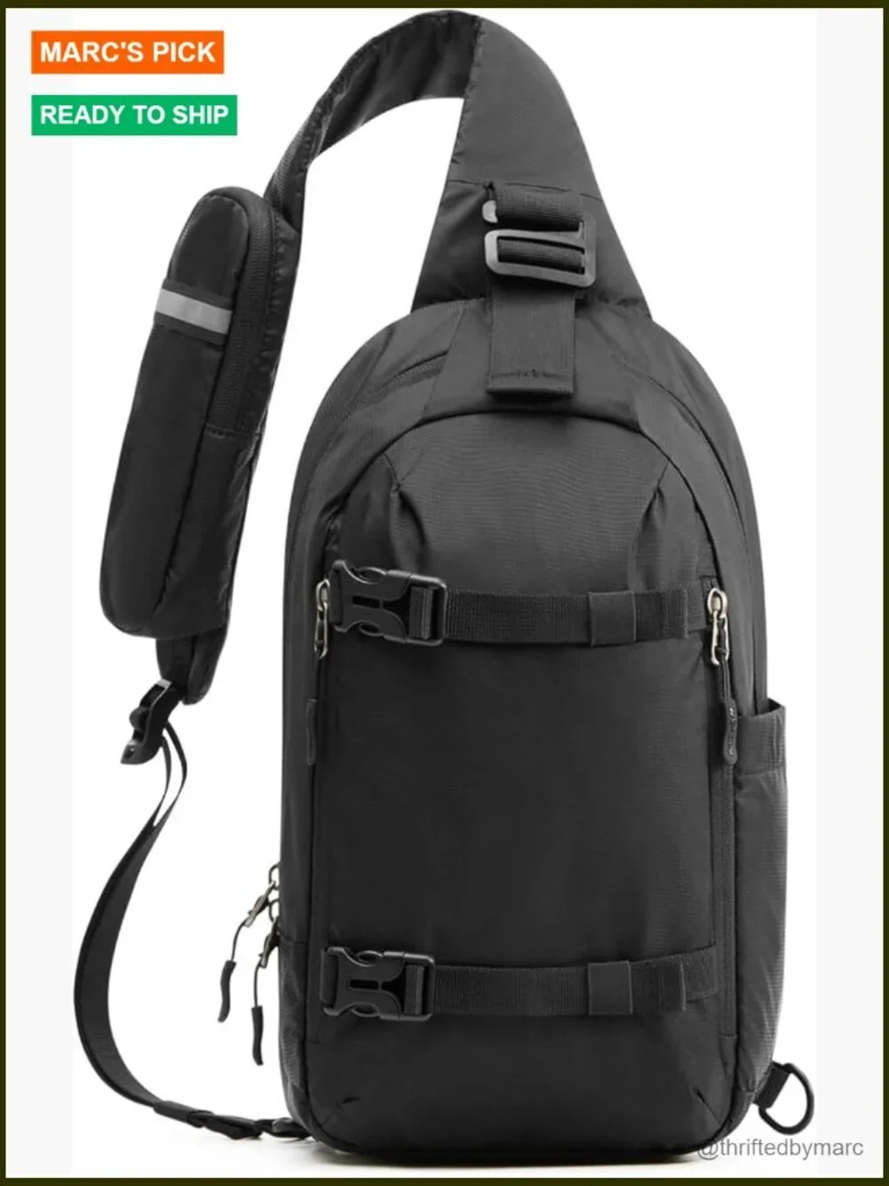 Recycled Sling Bag Anti-Theft Crossbody Backpack RFID Blocking Travel